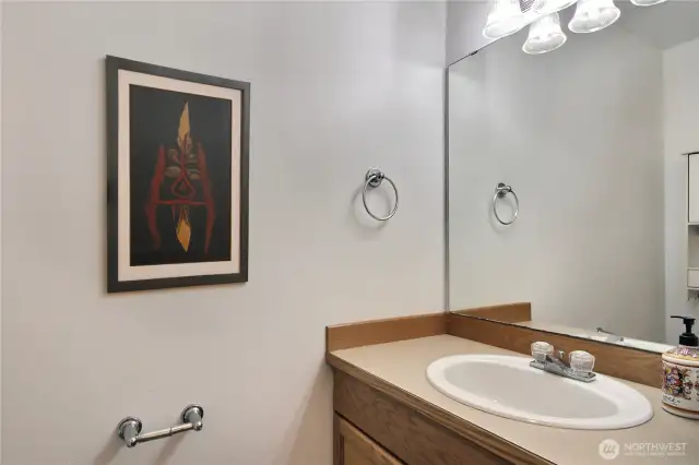 Adorable powder room on the main floor.