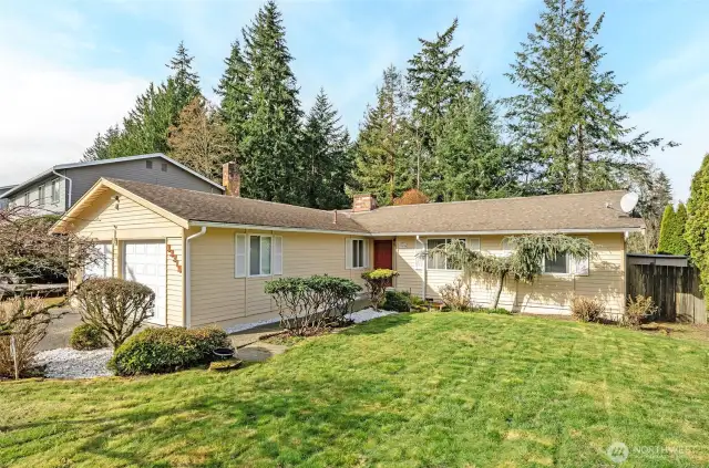 Mature, thoughtfully maintained landscaping.