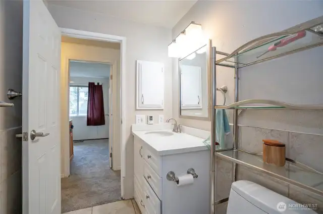 Another look at the beautifully updated main guest bath.