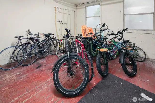 Basement bike storage