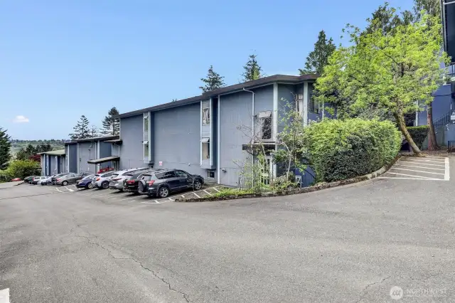 Unit comes with 2 parking spaces, one right in front of the building