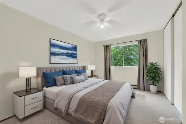 Secondary Bedroom Virtually Staged