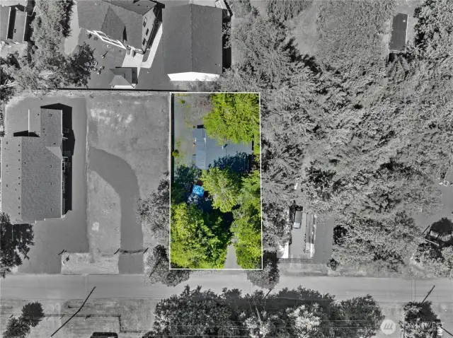 Aerial view of approximate lot lines