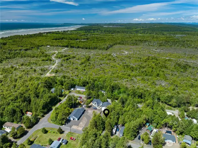 Property tucked in the trees near the ocean