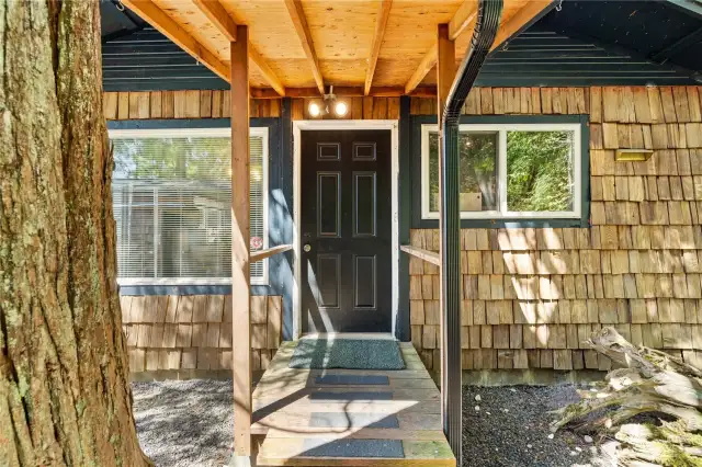 Covered front porch of home
