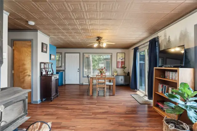 View from back of living area