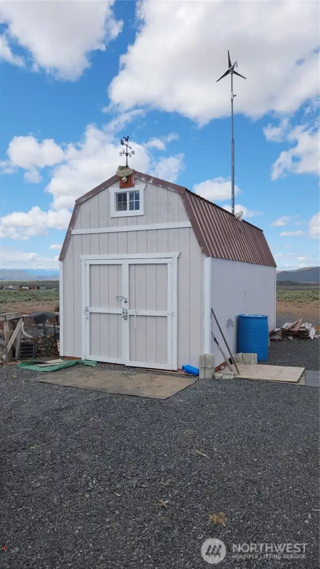 Front of shed