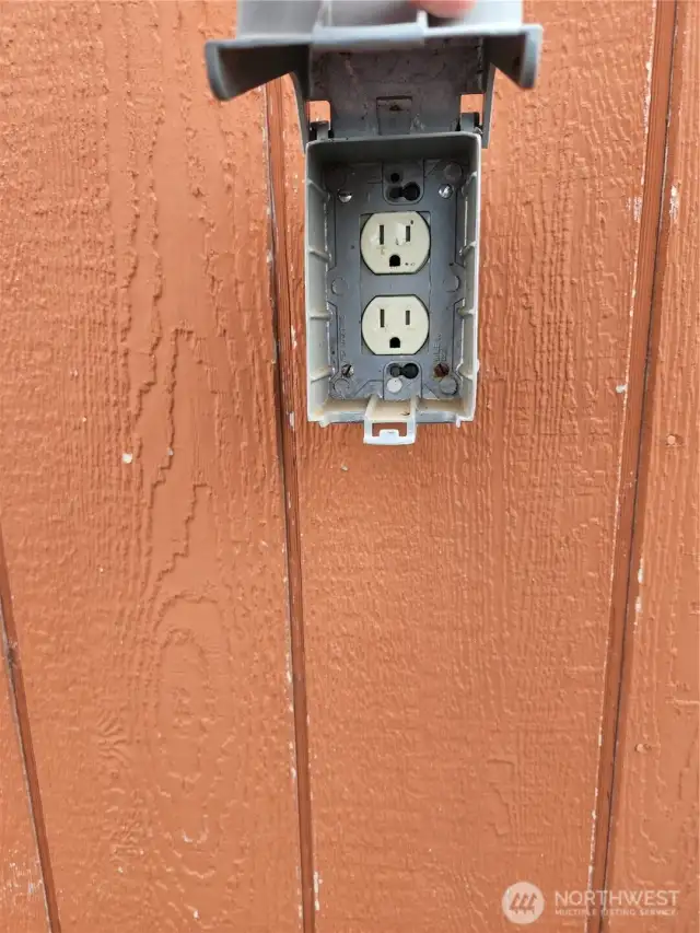 Outlet on shed