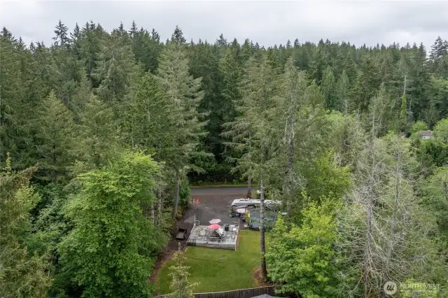 Tucked into the woods and ready to build, flat and 100% useable