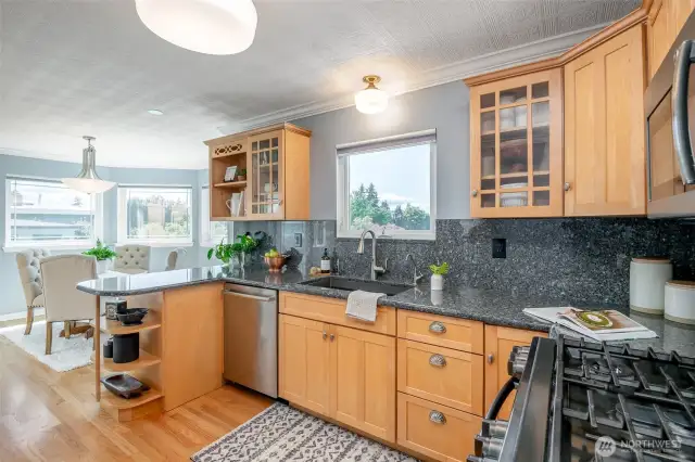 An eat-in kitchen is perfect for slow mornings - especially when there is so much beauty to see out the windows!