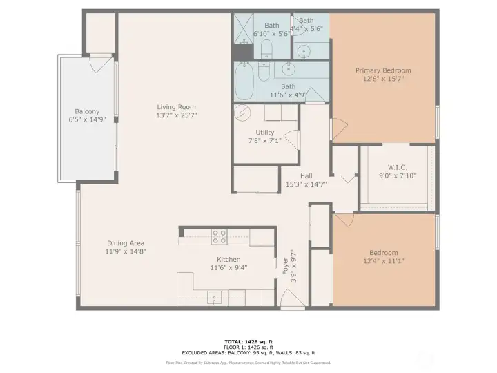 Floorplan with dimensions.