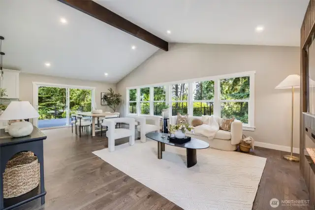 Dining room w/ lots of natural light.
