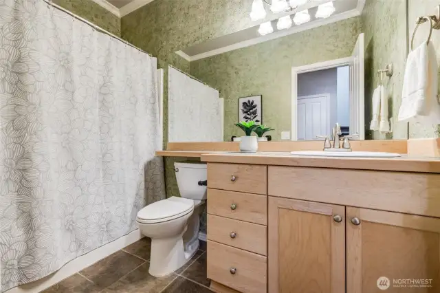 Main level hall full bathroom.