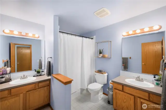 Primary Master Suite with 2 Sinks.