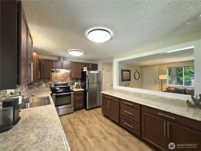 Kitchen is open to the living room