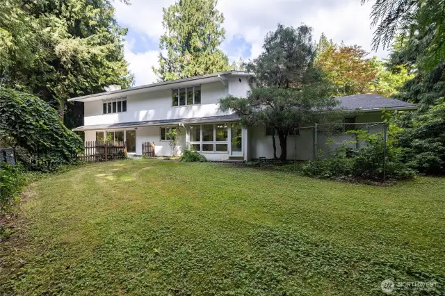 A view of the back of this spacious home.