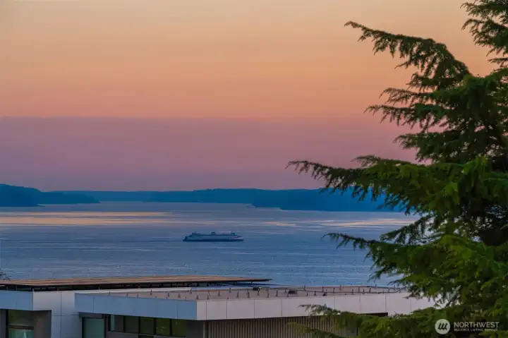 Puget Sound, Olympic Mountain and Mt. Rainier views