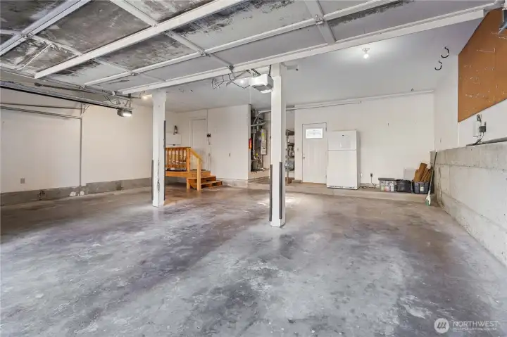 This is a large 3 car garage