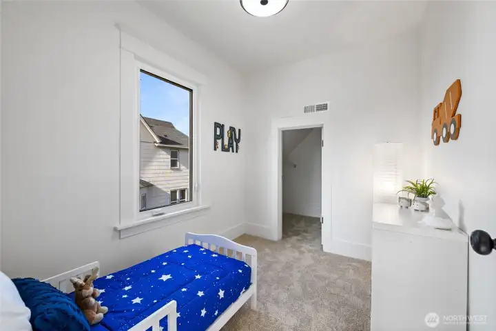 The third upstairs bedroom also functions well as an office.  Note the new vinyl windows with screens throughout.