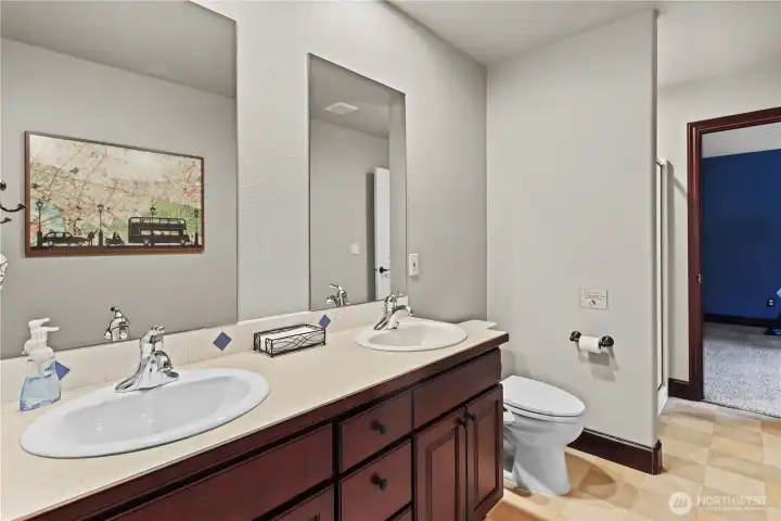 Double vanity here as well!