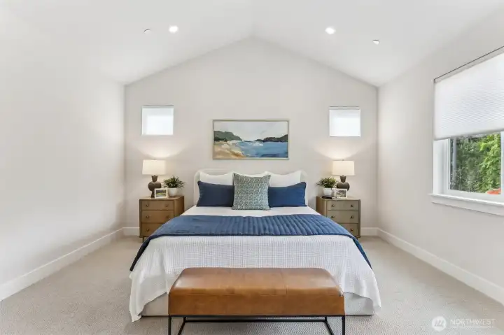 Pic is of model- Primary Bdrm - Vaulted Ceiling and prewire for fan or chandelier ready.