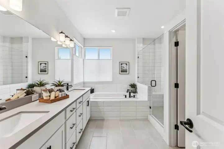 Pic is of model-  Spa Inspired Primary Bathroom.....