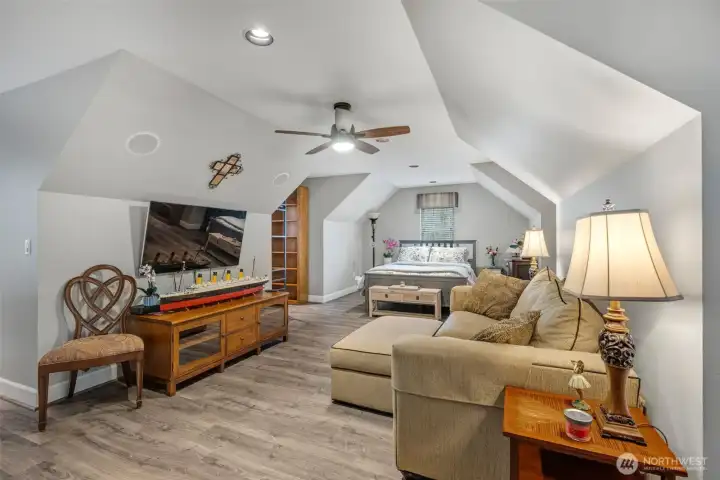 Loft on top of the detached garage