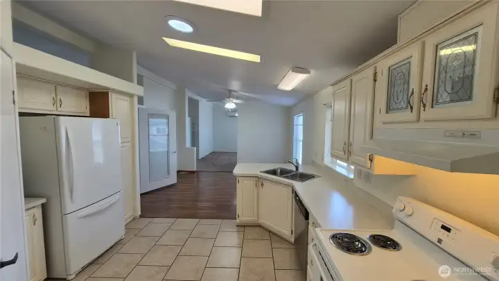Kitchen with dining room.