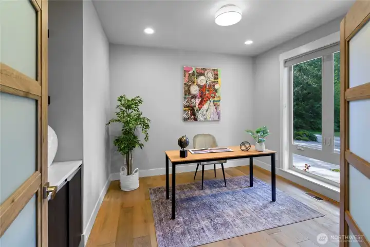 Office off foyer entry.