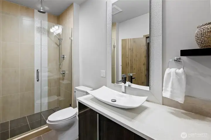 3/4 bath for main floor use.