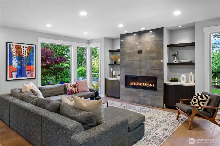Gathering space to enjoy a fire, read a book or entertain.