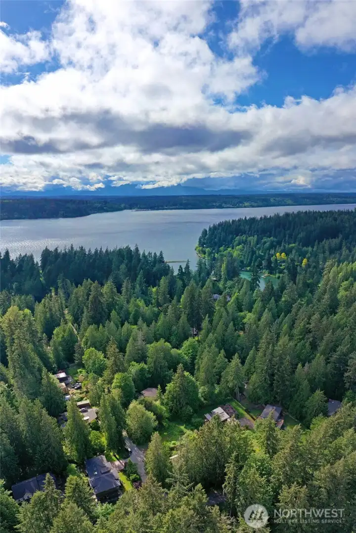 Home is a short stroll to water access at Fletcher Bay Landing.