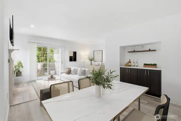 Living area (virtually staged)