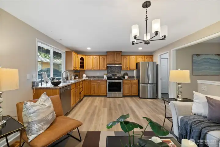 Lounge off of kitchen & Patio