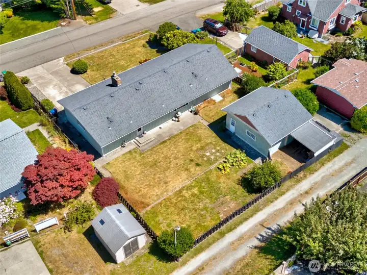 View of the property with shop off the alley