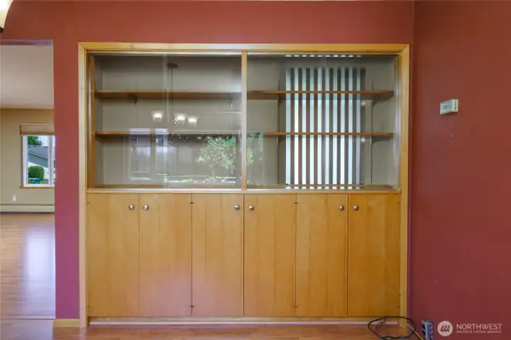 Beautiful built in cabinetry in the dining room