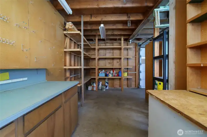 View of the shop with work shop area