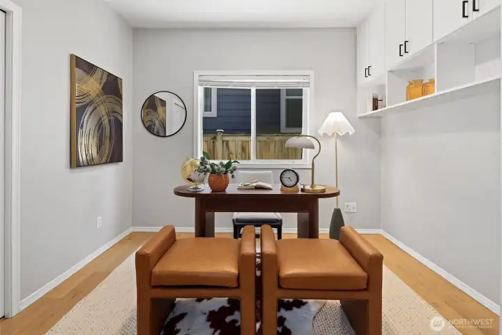 Downstairs dedicated office with French doors, and closet. Could be 5th bedrom Downstairs dedicated office with French doors, and closet. Could be 5th bedrom