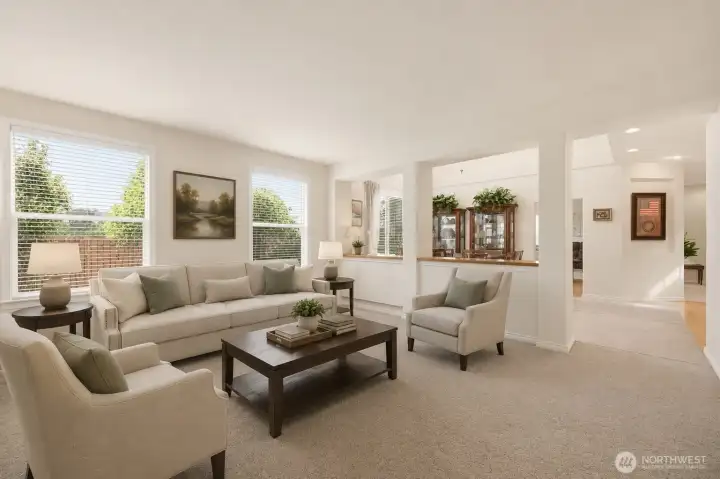 Formal livingroom (digitially staged) Formal livingroom (digitially staged)