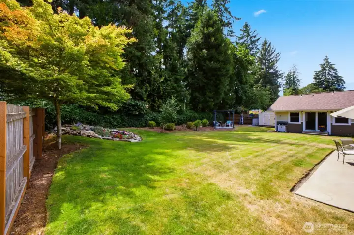 spacious fenced back yard spacious fenced back yard