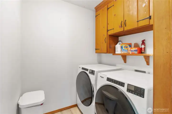 Nice size laundry too with plenty of room for supplies. Nice size laundry too with plenty of room for supplies.