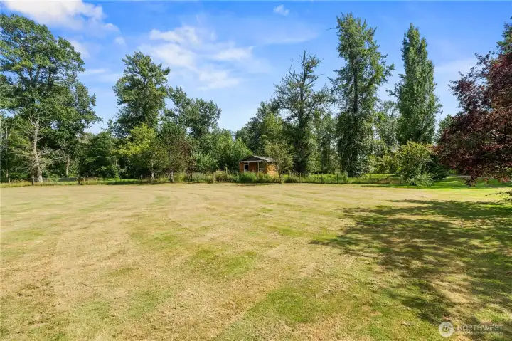 Large, fenced pasture area with goat shed...bring your animals! Large, fenced pasture area with goat shed...bring your animals!
