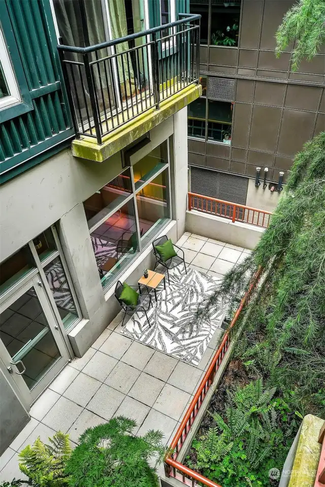 View of private patio