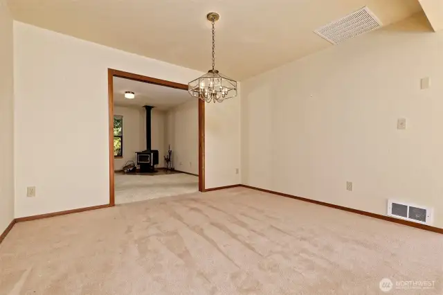 Another shot of the dining room, with the family room beyond.