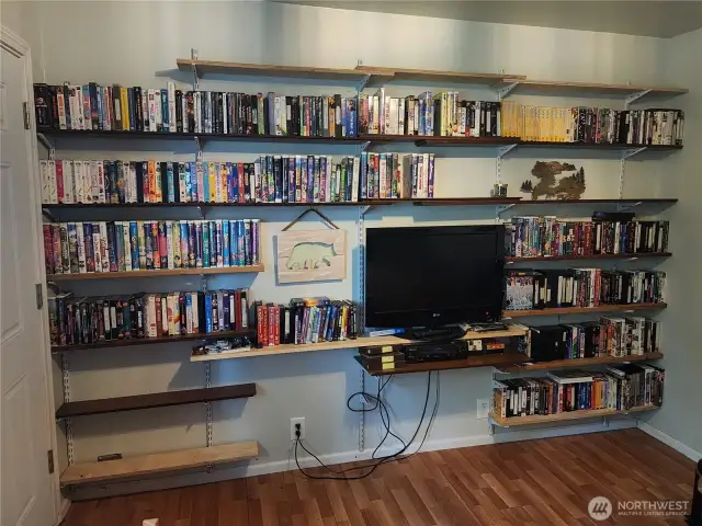entertainment wall in bunkhouse