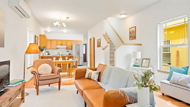 Enter into the open living area