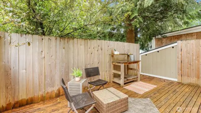 Outdoor entertaining is easy when you dont have garden space to maintain