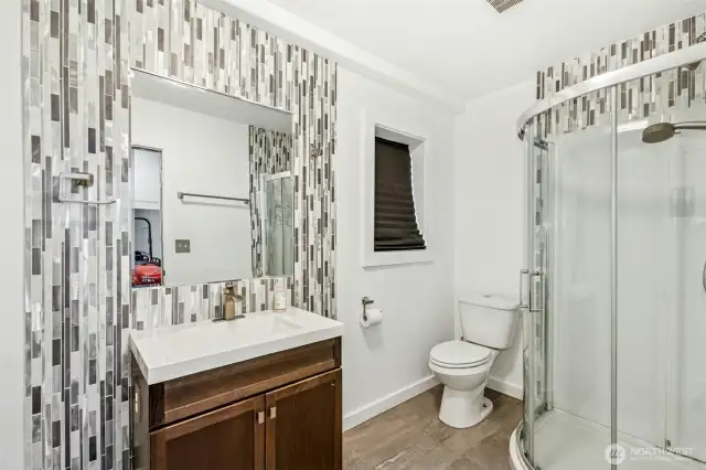3/4 bathroom in shop