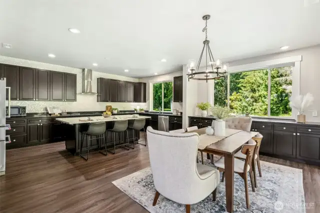 Elegant dining area off the kitchen