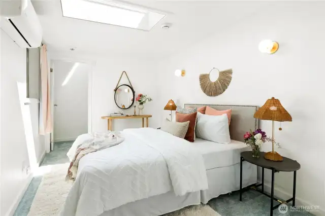 The lower-level primary bedroom has it's own mini-split for perfect climate control.